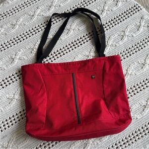 Victorinox Red and Black Tote Bag Durable Canvas Design